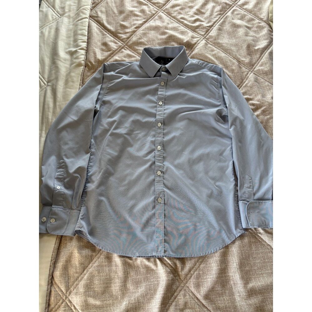 Rugby University: Long Sleeve Dress Shirt Blue Men's Size Small - Like New